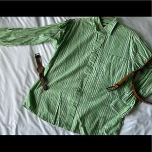 St. John’s Bay green dress shirt, M